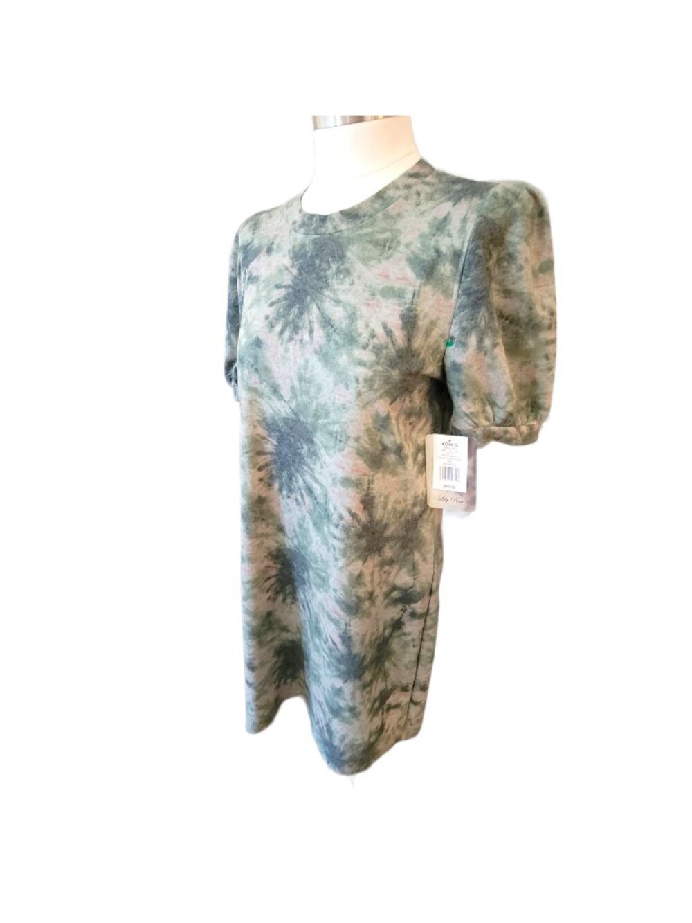 Green and Pink Dress NWT Trendy Shirt Style Midi Woman's Size XXL JJ3080